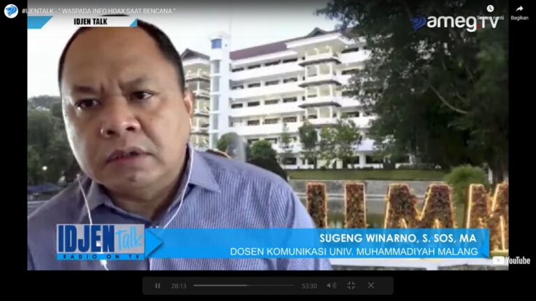 Tumpas Berita Hoax, Pakar Komunikasi FISIP UMM Ingatkan Peran Pemerintah dan Media Massa