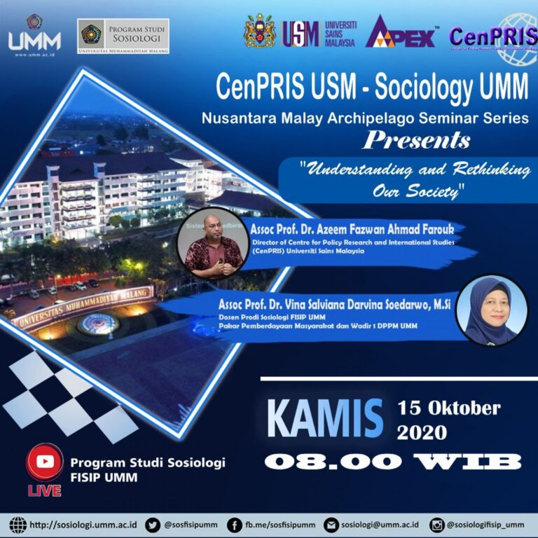 Jajaki Kerjasama Dengan CENPRIS USM, Sosiologi Gelar Webinar Series