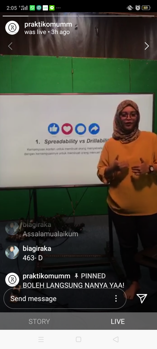 Keren! Dosen FISIP Bikin Kelas Online Lewat Live Instagram