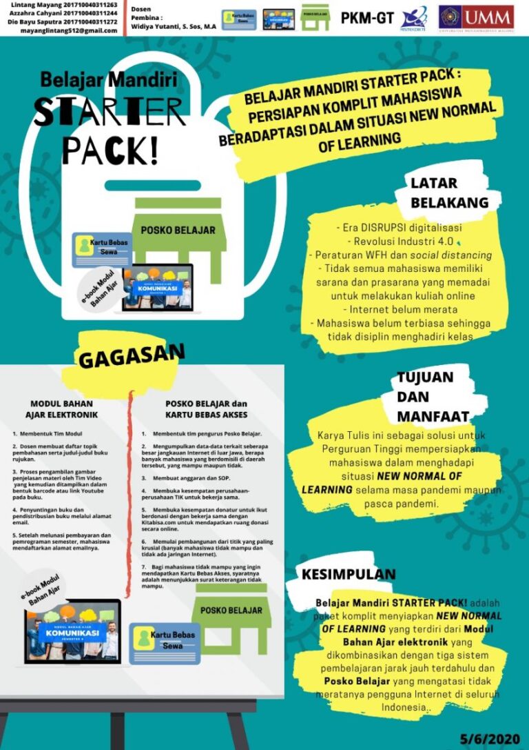 FISIP Loloskan Tiga Tim Finalis di Lomba PKM GT dan Poster 2020