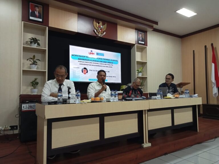 Tingkatkan Mutu, FISIP UMM Gelar Workshop Rekonstruksi Pembelajaran Berbasis OBE-MBKM