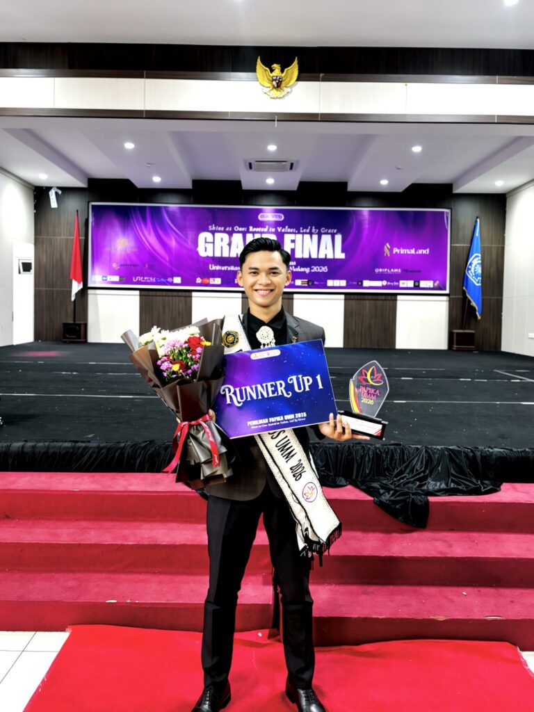 Apta Aji Seto, Mahasiswa Ilmu Komunikasi UMM Raih Gelar First Runner Up Putra-Putri Kampus